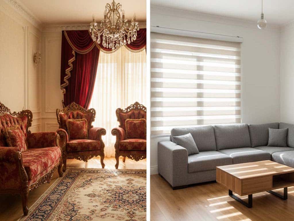 مقایسه دکوراسیون مدرن و کلاسیک کدام سبک برای آپارتمان شما مناسب است