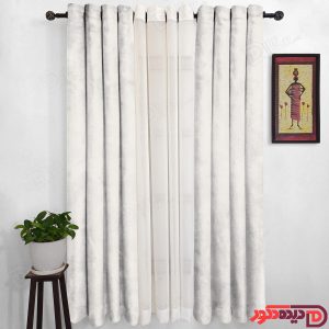 پرده پانچ جیر پتینه رنگ استخوانی کد 3274