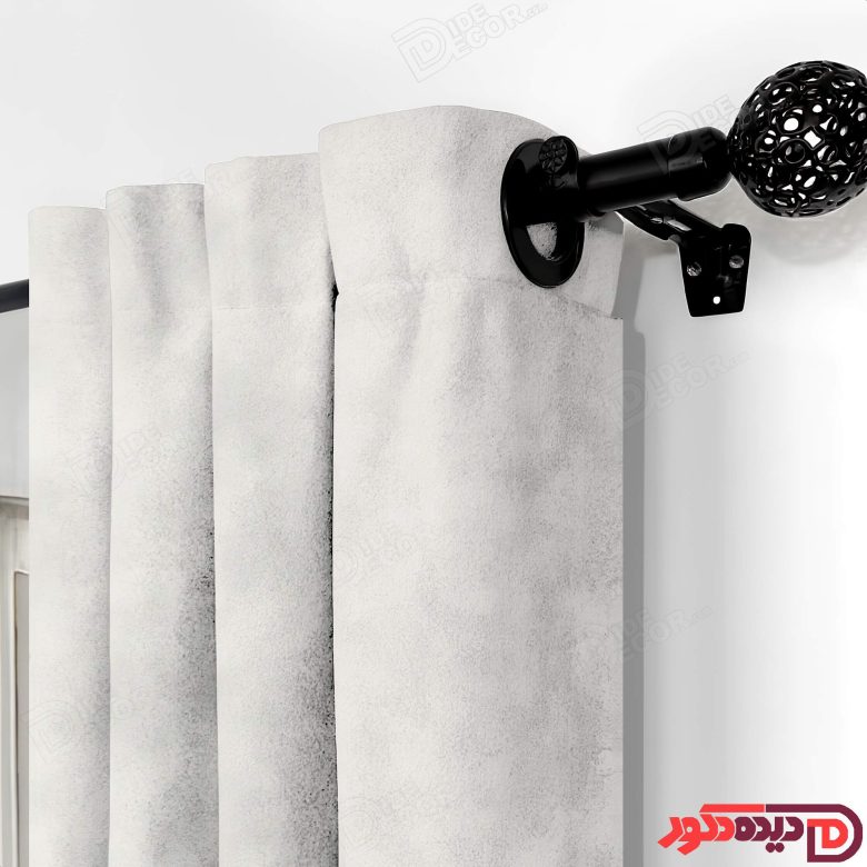 پرده پانچ جیر پتینه رنگ استخوانی کد 3274