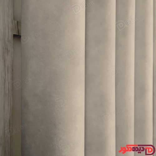 پرده پانچ جیر پتینه رنگ کرم روشن کد 3281