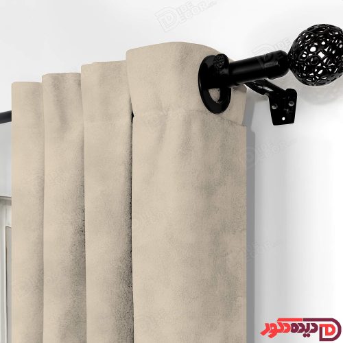 پرده پانچ جیر پتینه رنگ کرم روشن کد 3281