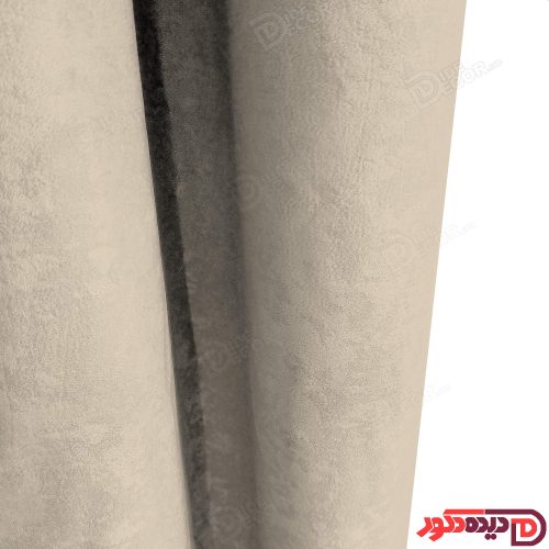 پرده پانچ جیر پتینه رنگ کرم روشن کد 3281