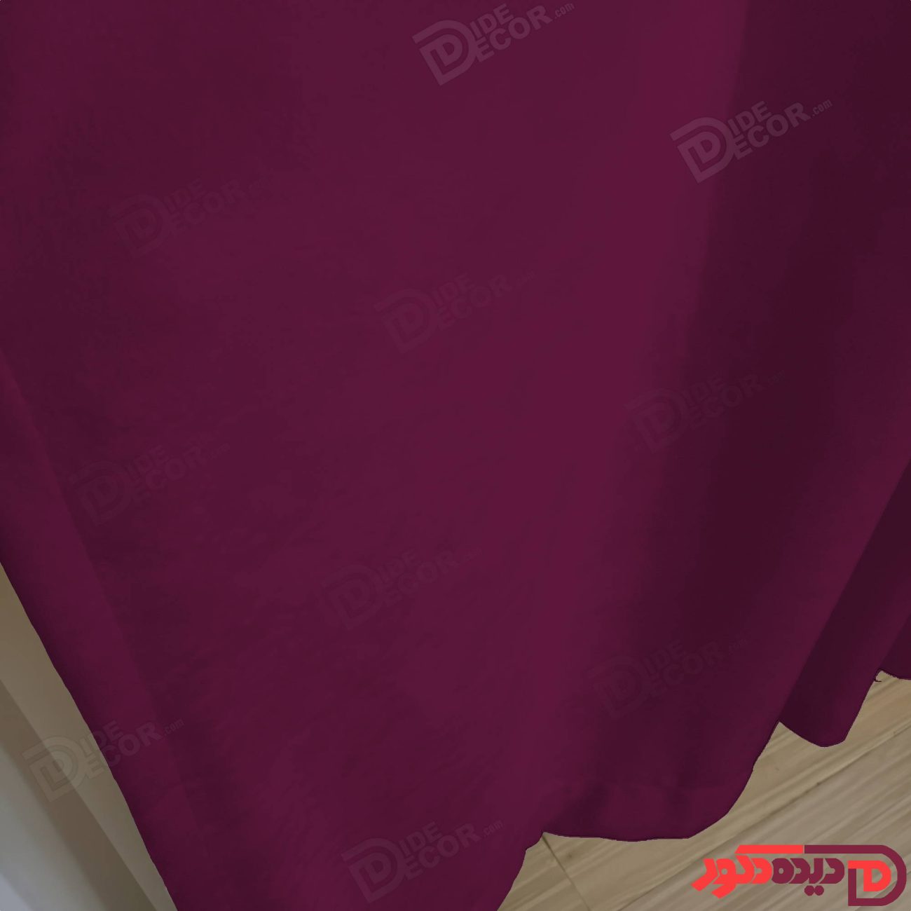 پرده پانچ جیر پتینه رنگ بنفش پررنگ کد 3562