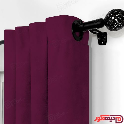 پرده پانچ جیر پتینه رنگ بنفش پررنگ کد 3562