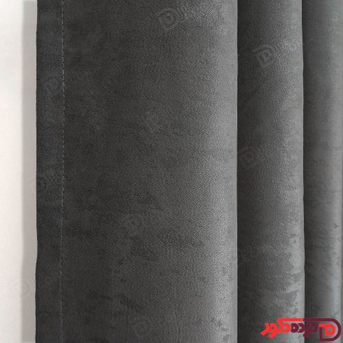 پرده پانچ جیر پتینه رنگ مشکی زغالی کد 4186