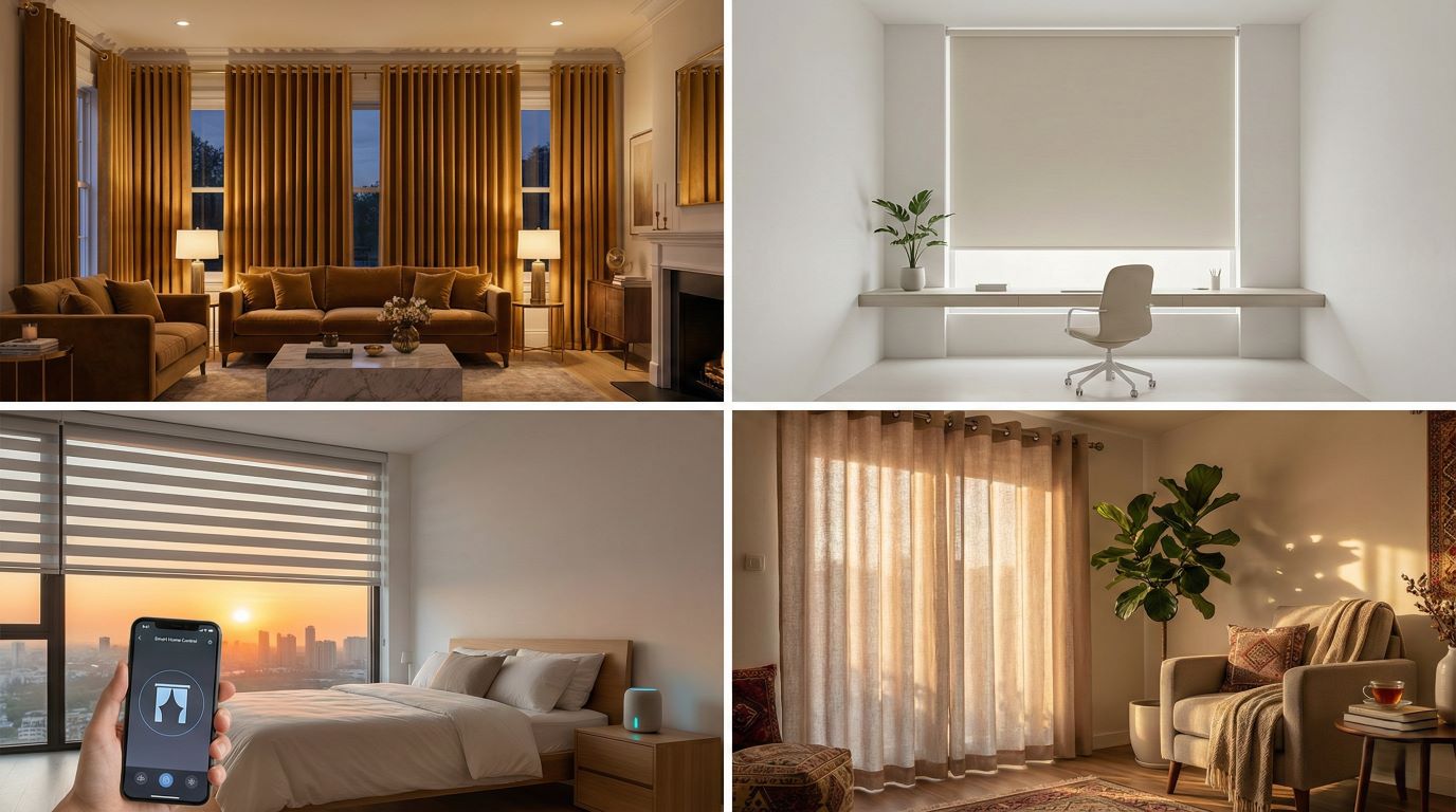 انتخاب و خرید انواع پرده مدرن زبرا، پانچ، شید، ورمن و دابل شید