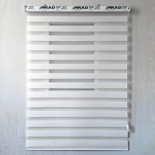 پرده زبرا سفید ساده عرض 130 × ارتفاع 207 کد 2005-2001 - تصویر 2