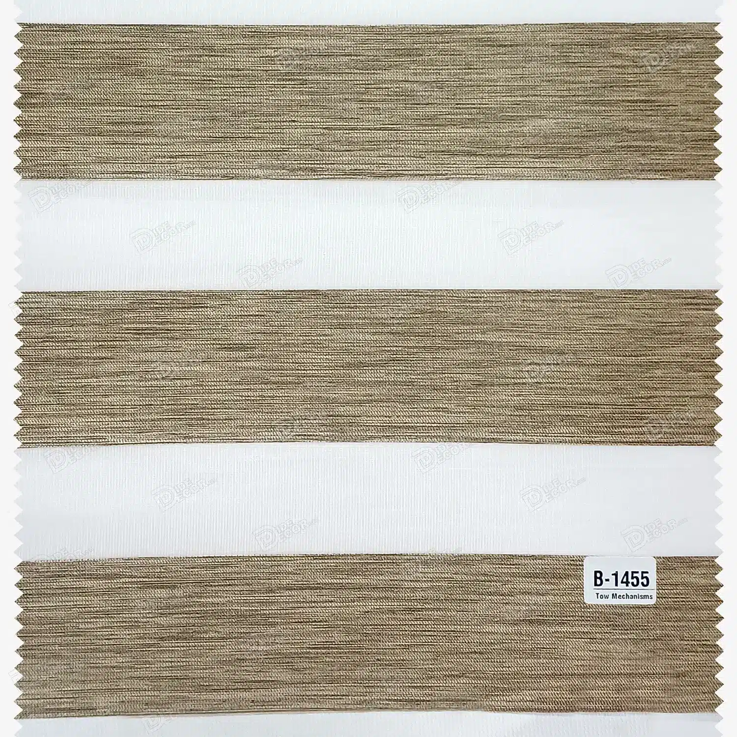 نمونه پارچه پرده زبرا کد TB1455، پارچه ساده طرح چوب شکلاتی برای هماهنگی با دکوراسیون منزل یا فضای اداری.